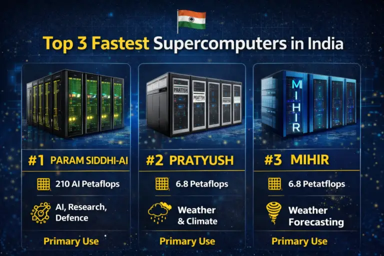 Top 3 Fastest Supercomputers in India 2026