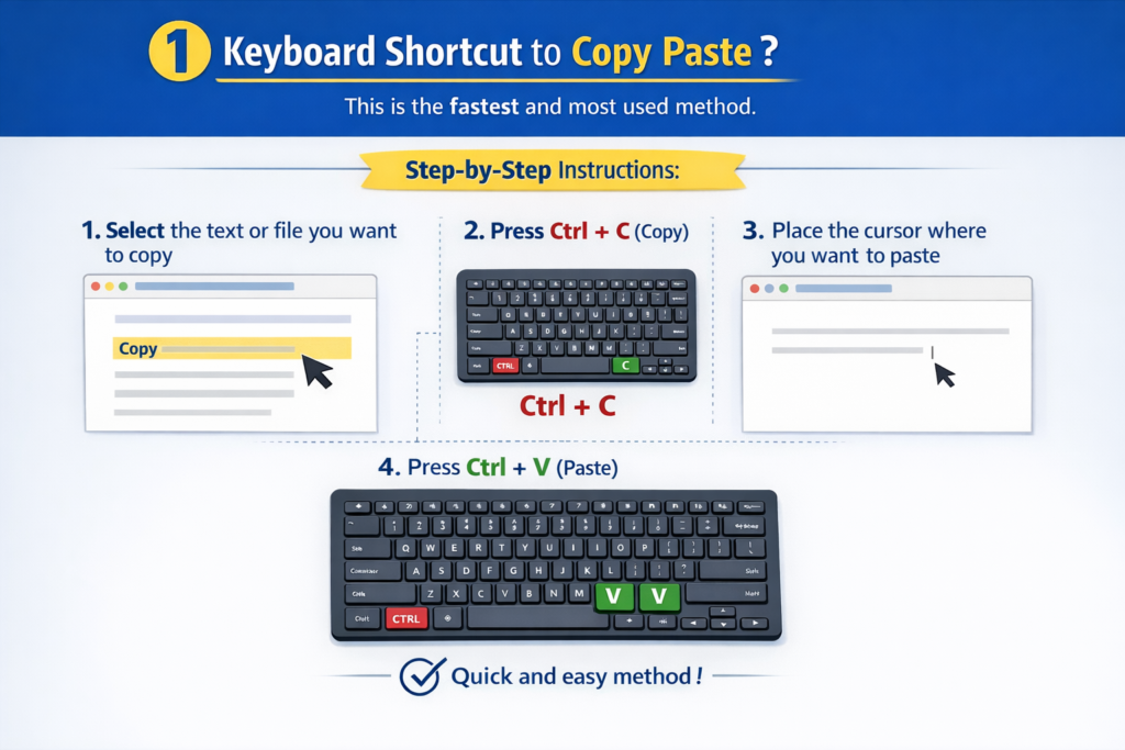 How to Copy and Paste in Laptop