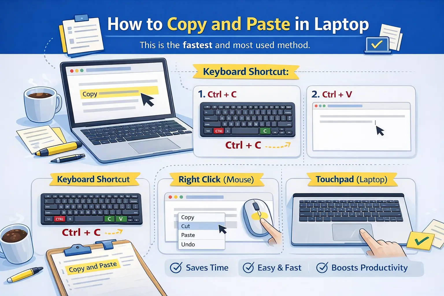 How to Copy and Paste in Laptop