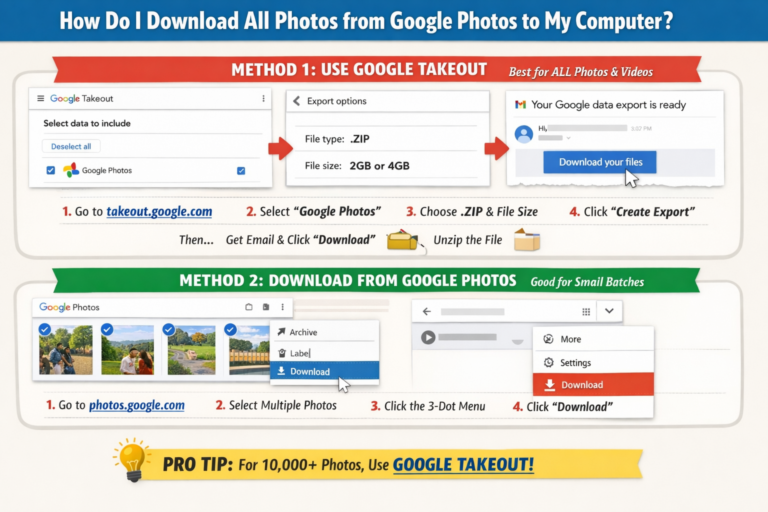 How do I download all photos from Google Photos to my computer