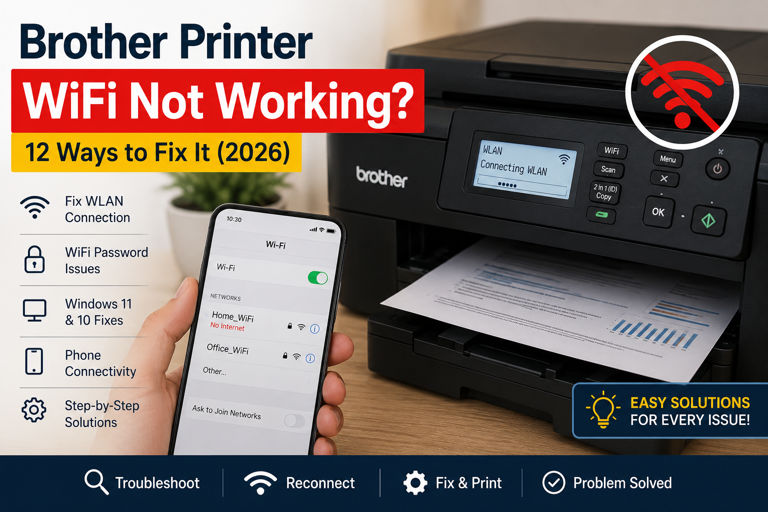 Brother Printer WiFi Not Working? 12 Ways to Fix It (2026)