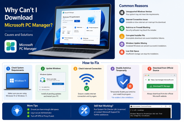 Why Can't I Download Microsoft PC Manager?